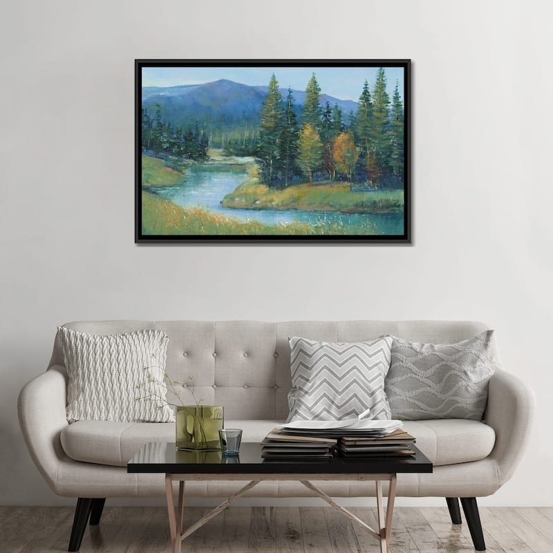 iCanvas "Trout Stream II" by Tim OToole Framed Canvas Print