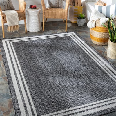 Livabliss Eagean Updated Traditional Stripe Indoor / OutdoorArea Rug