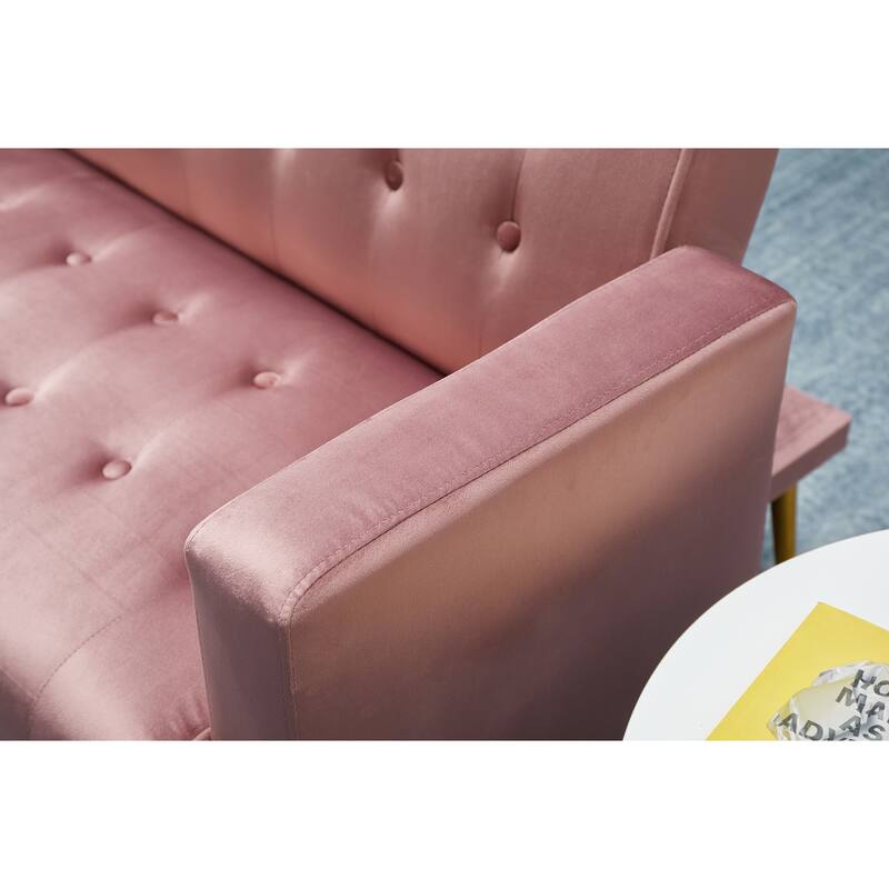75'' Wide Tufted Velvet Convertible Sleeper sofa