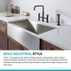 preview thumbnail 78 of 165, Kraus Urbix Industrial Solid Brass Kitchen Faucet