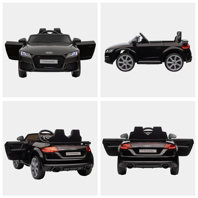 6V Kids Audi TT RS Electric Ride-On Car with Remote Control, Suspension System, Music, and MP3 Player for Boys & Girls