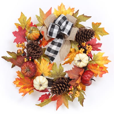 20" Fall Thanksgiving Wreath