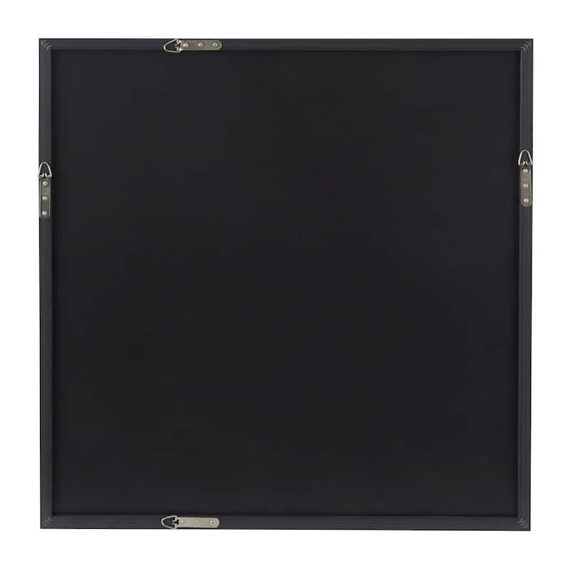 Wood Geometric 3D Spiral Shadow Box with Black Frame - Gray - Roche River Decor
