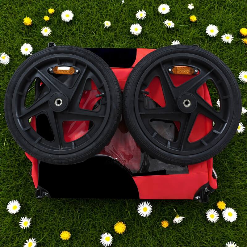 Heavy Duty Foldable Pet Bike Trailer - Dog & Cargo Carrier with 16-Inch All-Terrain Wheels and Universal Hitch