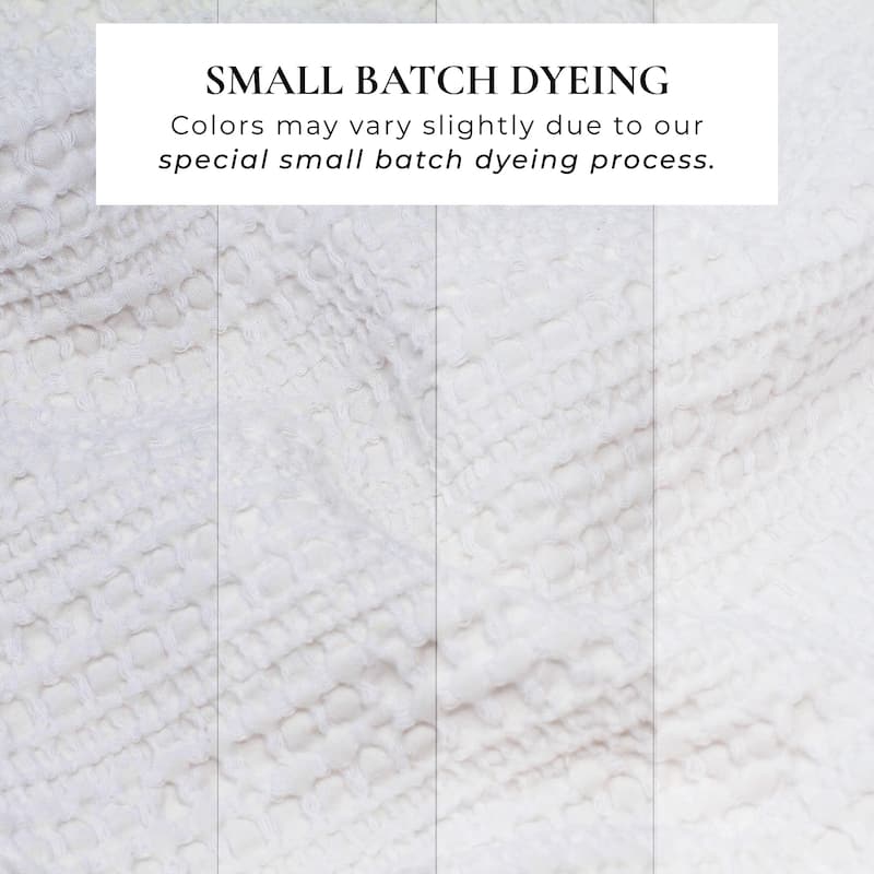 Linery & Co. 100% Cotton Reversible Honeycomb Waffle / Percale Duvet Cover Set