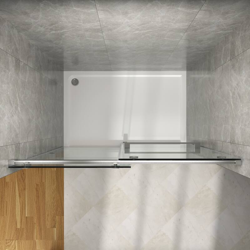 Elegant Frameless Sliding Shower Doors Stainless Steel