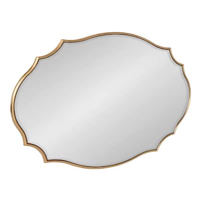 Kate and Laurel Leanna Scalloped Oval Wall Mirror