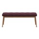 preview thumbnail 24 of 25, Sasha Oak Angled Leg Linen Dining Bench iNSPIRE Q Modern