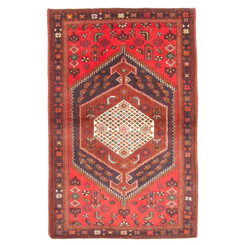 ECARPETGALLERY Hand-knotted Andelz Black Wool Rug - 4'3 x 6'6