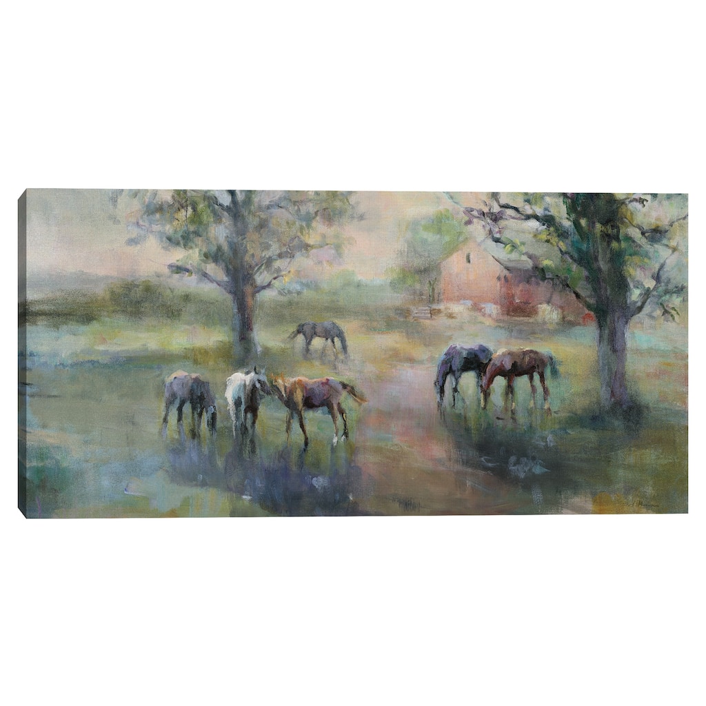 Daybreak on the Farm Canvas Art Print