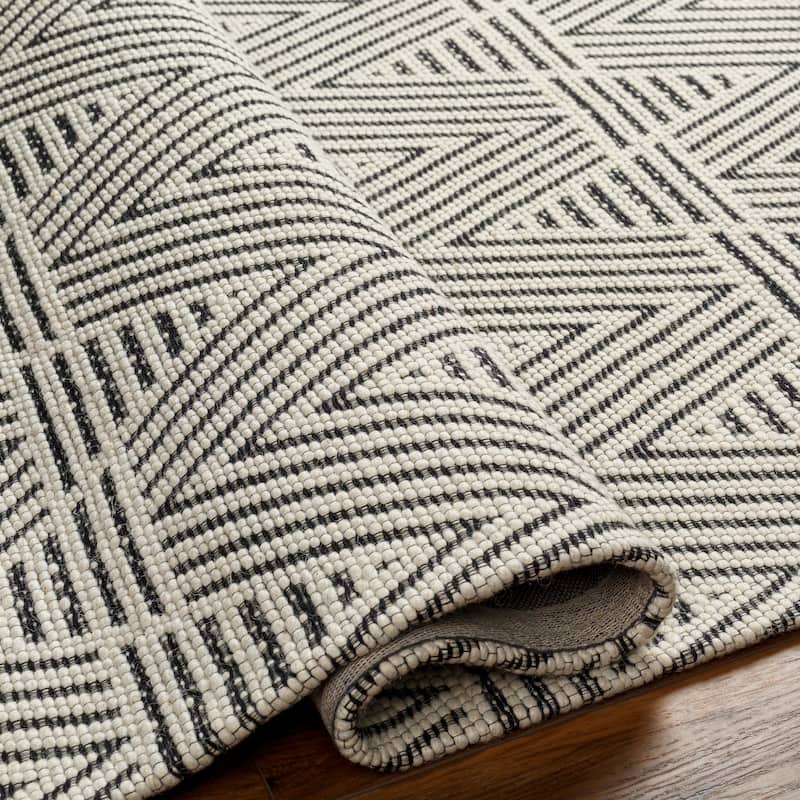 Livabliss Risal Handmade Modern Graphic Wool Blend Area Rug
