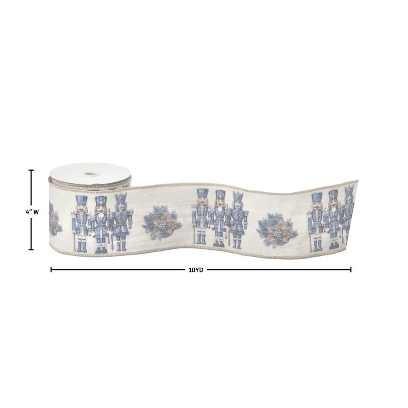 4"X10Y Velvet Toy Soldier Ribbon