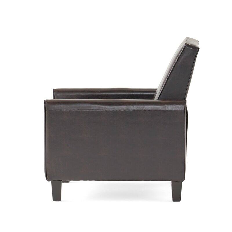 Pushback Recliner Chair, Fax Leather Armchair Push Back Accent Chair for Living Room, Home Theater Single Sofa Club Chair