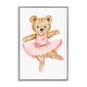 preview thumbnail 13 of 32, Stupell Ballerina Teddy Bear Framed Giclee Art Design By Amy Hall 18 x 12 - Grey