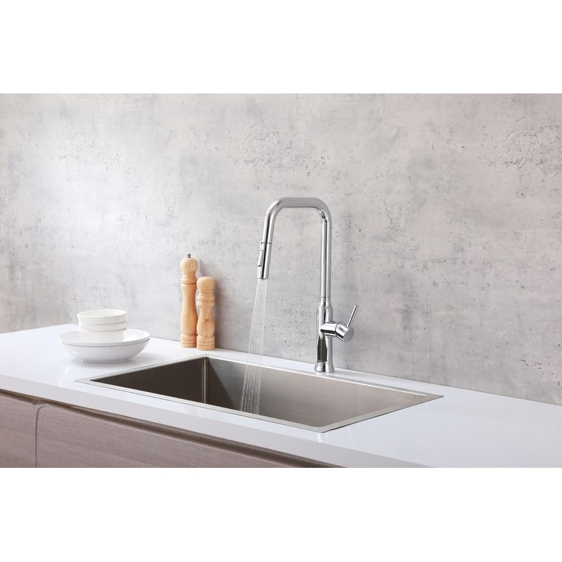 Indigo Home Single Handle Pull Down Sprayer Kitchen Faucet