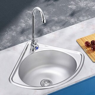 Stainless Steel Single Bowl Sink Basin Kitchen Sink - Bed Bath & Beyond ...