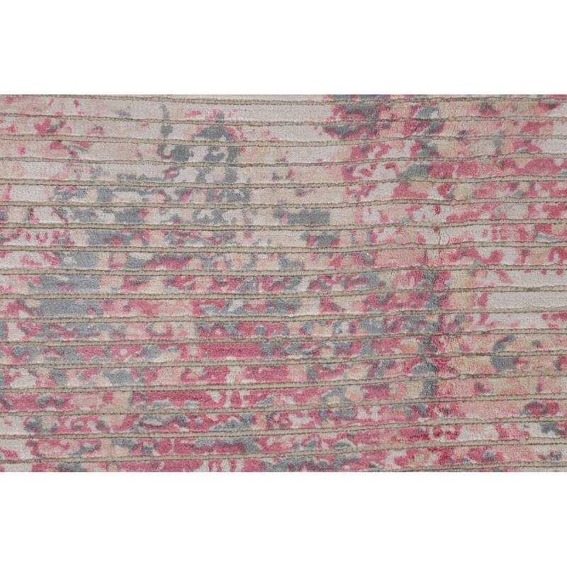 Moder / Abstract Area Rug Handmade Oriental Wool Carpet - 5'7" x 8'0"