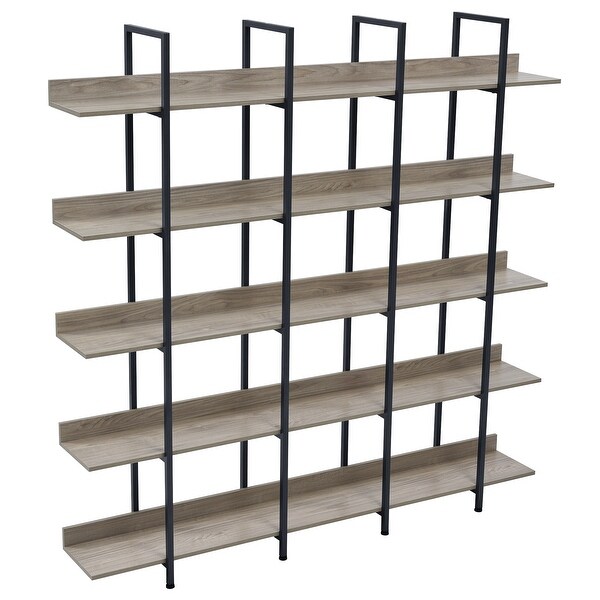 Vintage Industrial Style Shelf with Metal Frame - Bed Bath