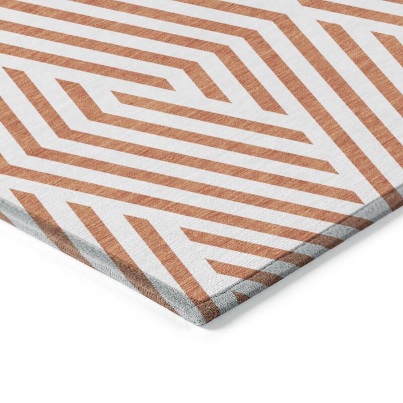 Mave Abstract Shapes Weather Resistant Classic Meets Modern Outdoor Rug