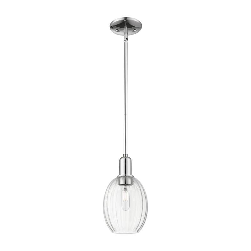 Innovations Lighting 716-1S-11-6 Preston Pendant Preston 6" Wide Mini - Polished Chrome / Clear