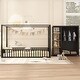 preview thumbnail 15 of 22, Metal Floor Bed Frame with Wardrobe and Built-In Storage Shelves