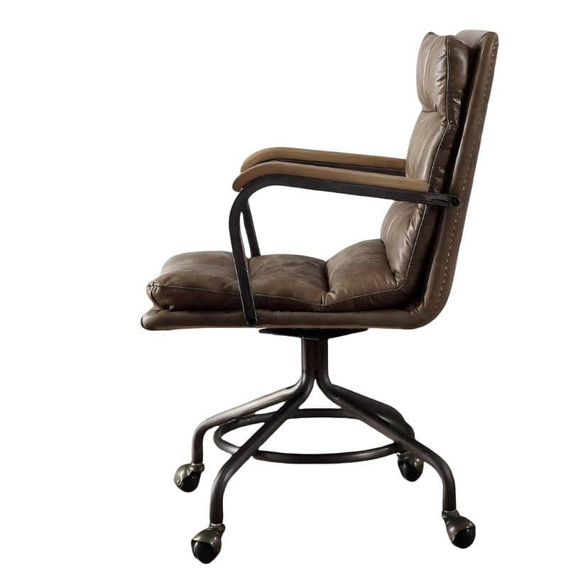 Luxury Whiskey Top Grain Leather Vintage Office Chair