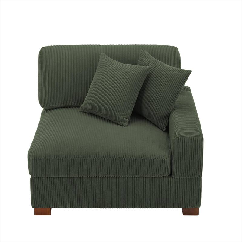 Corduroy Armchair Sofa Corner Chairs With Pillows