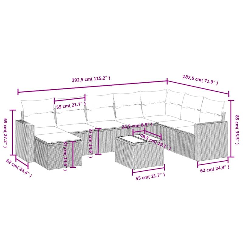 vidaXL Garden Sofa Set