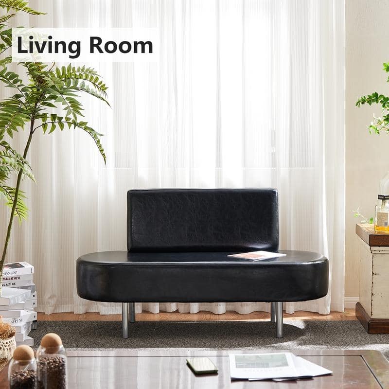 Waiting Room Benches with Backrest, PU leather