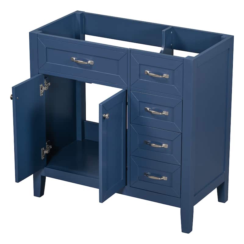36" Bathroom Vanity without Sink, Cabinet Base Only, with Drawers
