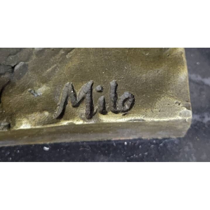 Horseback Monkey On My Back Riding Horse Bronze Statue Sculpture Figure By Milo 13 Inches X 13 Inches