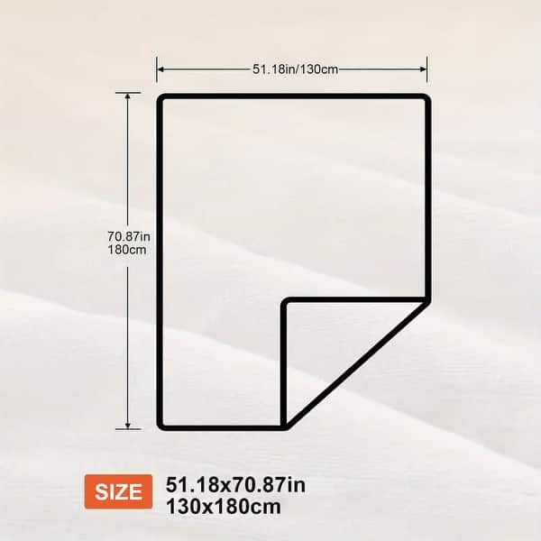 dimension image slide 0 of 3, Electric Blanket Heated Throw,Flannel Double Side Heating Blanket with 10 Heat Levels & 2/4/8 hours Auto-off