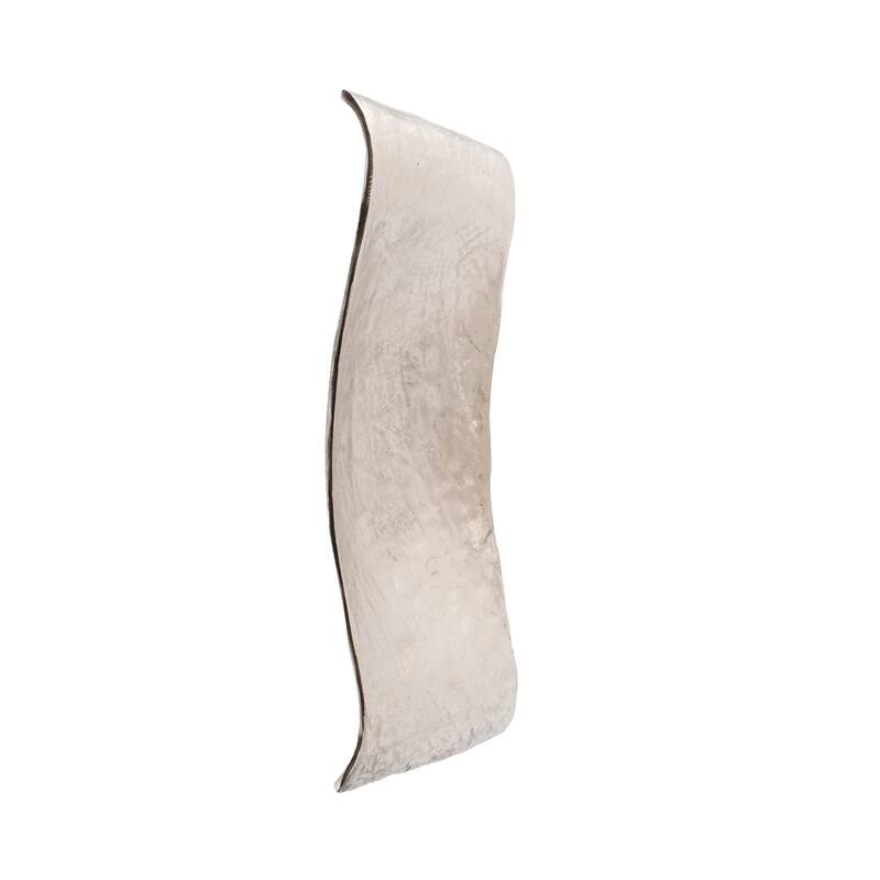 Silver Orchid Scrolled Small Metal Tray - N/A