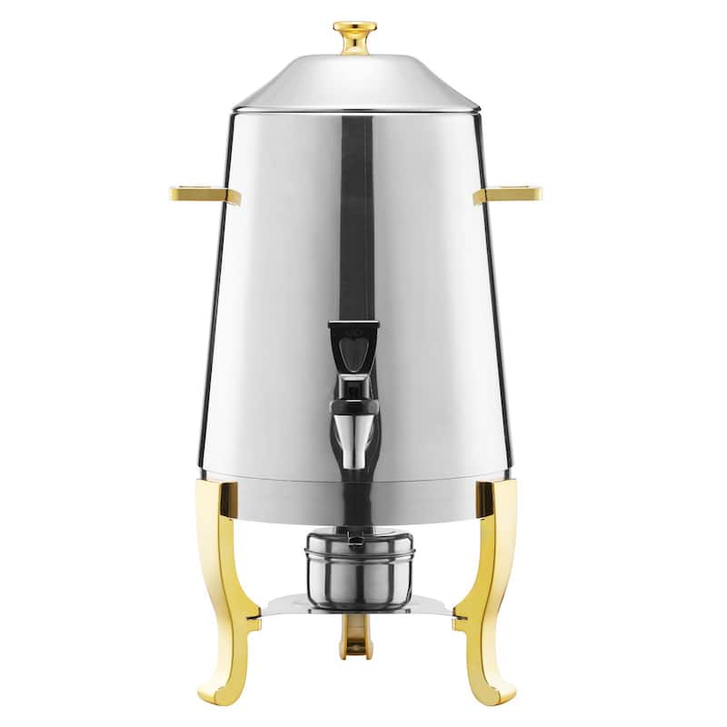3.4 Gal Stainless Steel Hot Beverage Dispenser with No-Drip and Spigot Drink Server for Parties - 11.4 x 11.4 x 20.9 in