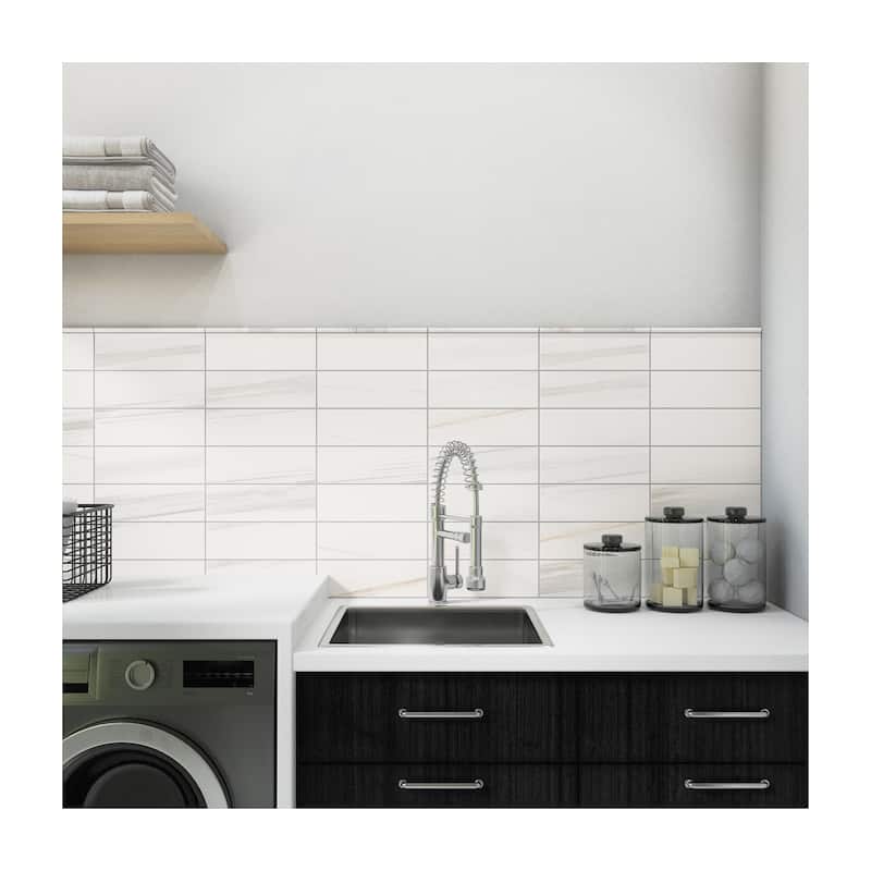 Daltile Pietra Divina 4" x 12" Marble Natural Stone Tile in Honed Namaste (30 PC Per Carton) (9.90 SQFT Per Carton)