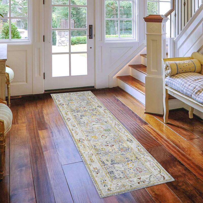 Magi Cooper Grove Traditional Oriental Polyester Area Rug - 2'6" x 8' - Blue