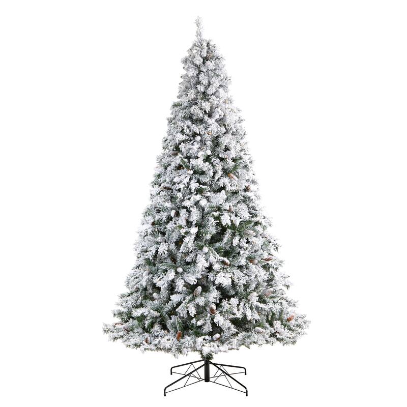 9Ft Artificial Christmas Tree with Lights - White River Mountain Pine Holiday Decor - 108