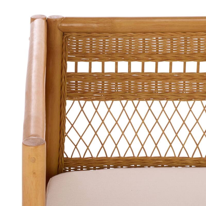 SAFAVIEH Couture Shawnee Rattan Loveseat - 68"W x 27"D x 30"H