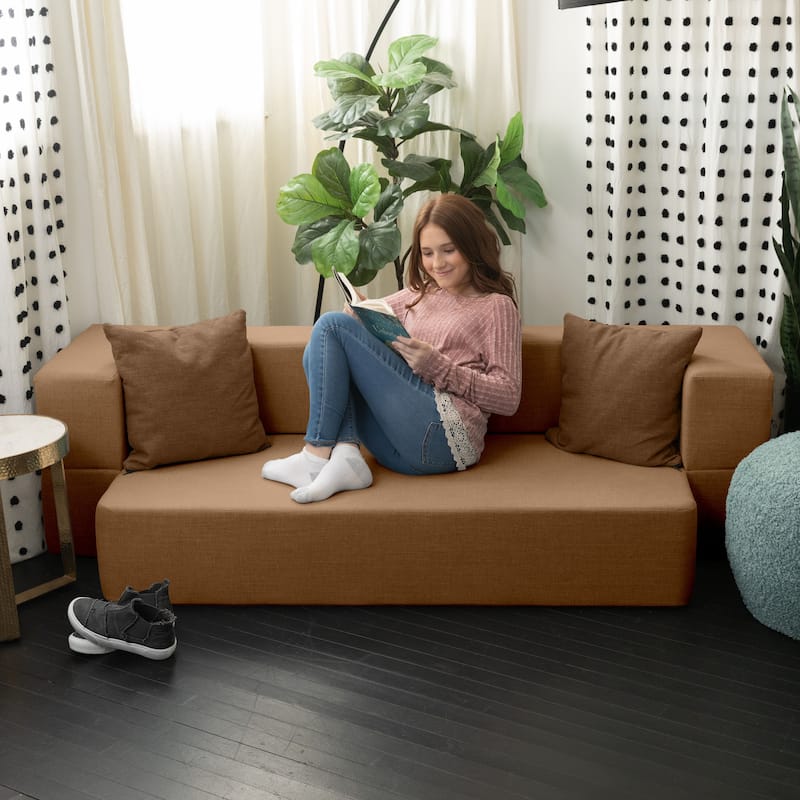 Zenzi Loveseat Twin - Convertible Couch / Twin Sleeper, Bru Smart