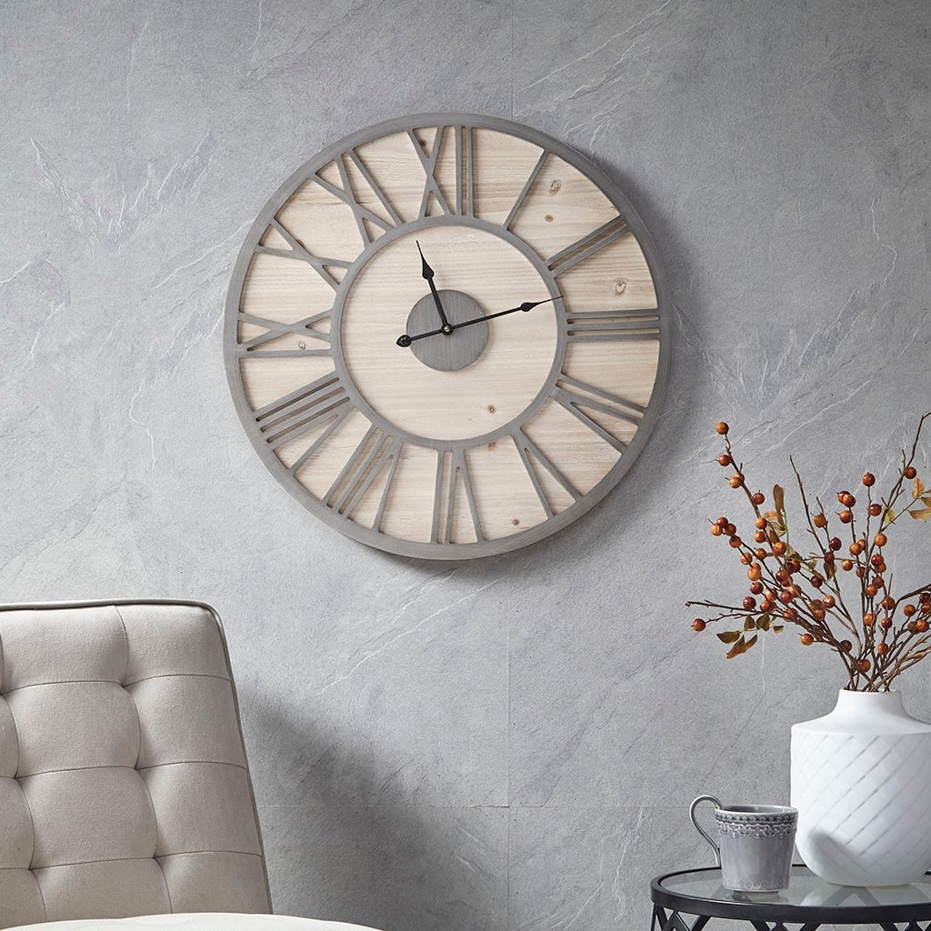 Octagonal Mirror Wall Clock