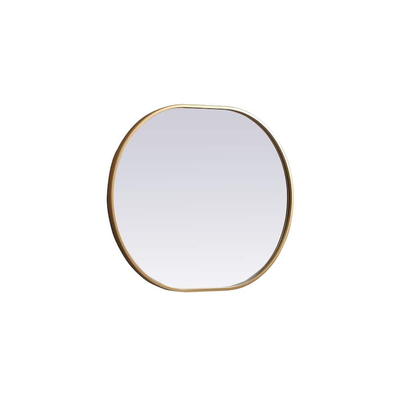 Indigo Home Metal Frame Oval Mirror 24x30 Inch
