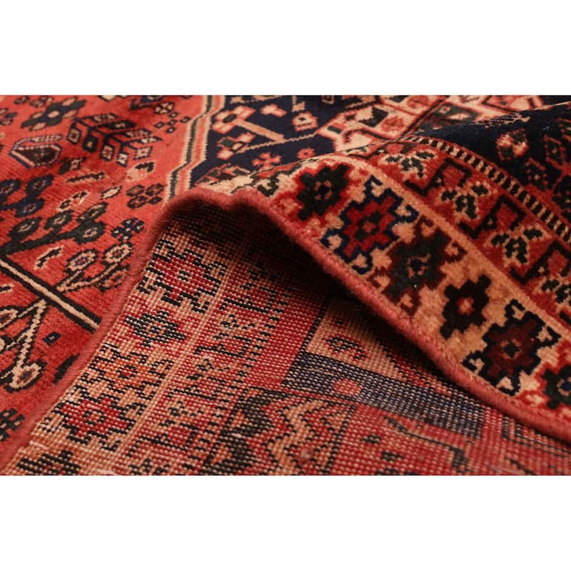 ECARPETGALLERY Hand-knotted Melis Vintage Red Wool Rug - 5'5 x 7'6