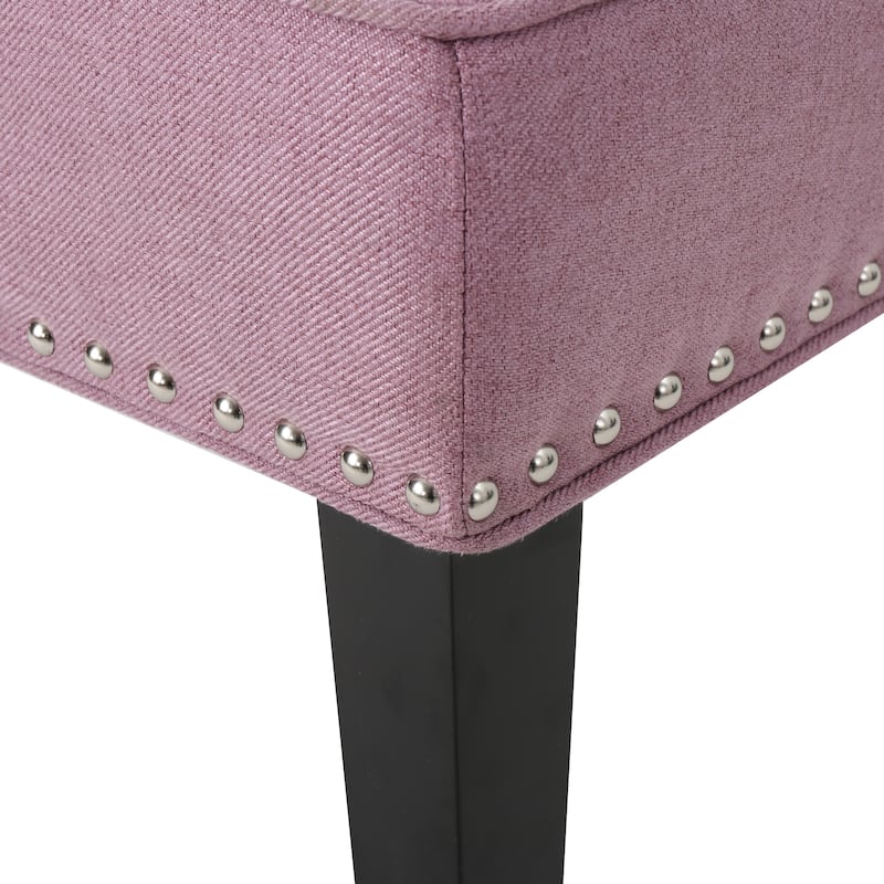 Modern 28" Accent Chair with Button Tufted Waffle Stitching and Nailheads