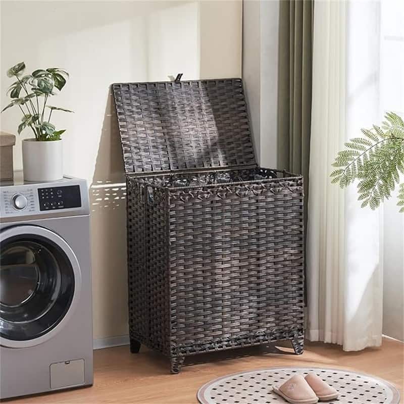 Laundry Hamper with Lid, 190L Large Laundry - 25.98"L x 15.75"W x 28.55"H