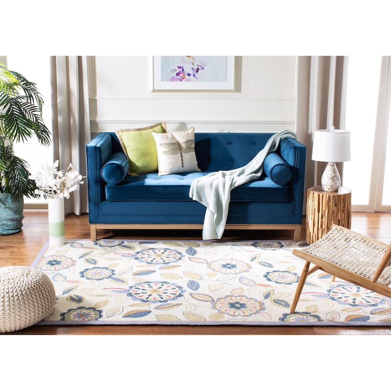 SAFAVIEH Handmade Chelsea Lily Pad French Country Wool Rug