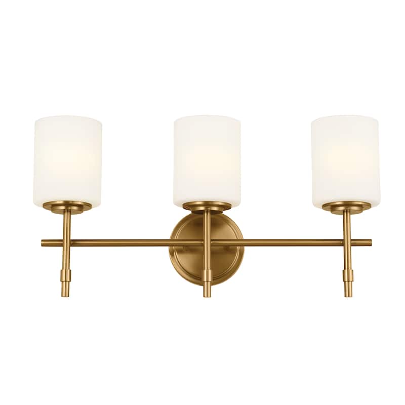 Kichler Lighting Ali 23.25 in. 3-Light Brushed Natural Brass Vanity Light