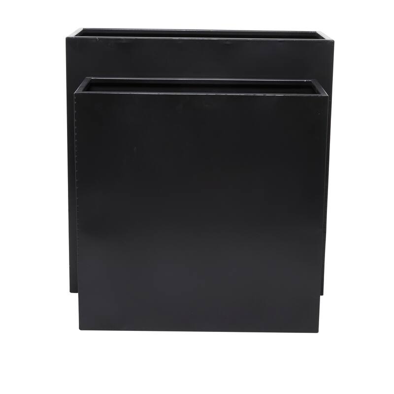 Black or White Metal Modern Planter (Set of 2) - S/2 28", 24"H