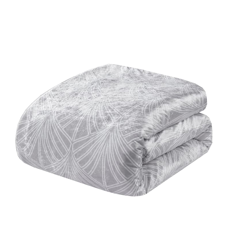 Beautyrest Kiona Silver/ Champagne 5 Piece Crushed Velvet Comforter Set