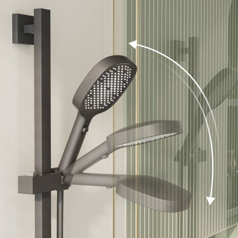 Modland Bathtub Faucet 2-Function Shower System with 3 Modes Handheld Shower,Height Adjustable Shower Slide Bar