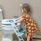 preview thumbnail 4 of 3, Mommy's Helper Cushie Step Up Deluxe Padded Potty Seat with Step Stool, Stickers, and Potty Chart - Teal/ White